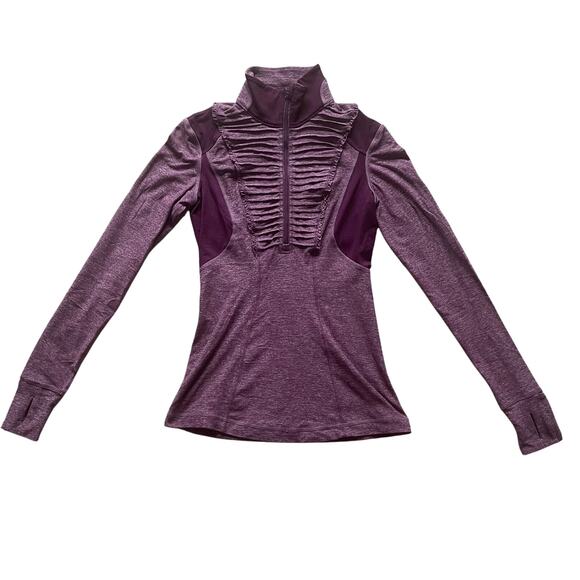 lululemon athletica Tops - Lululemon Run Your Heart Out 1/4 Zip Pullover Ruffles Size 4